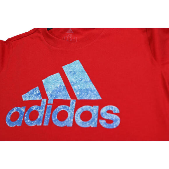 adidas Womens Badge of Sport Cotton Logo T-Shirt Scarlet Red Size M - Picture 3 of 3